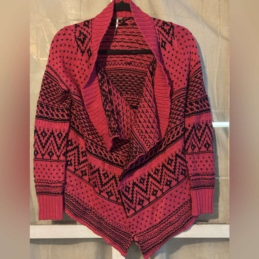 NWT Bright Aztec Print Open Front Cardigan